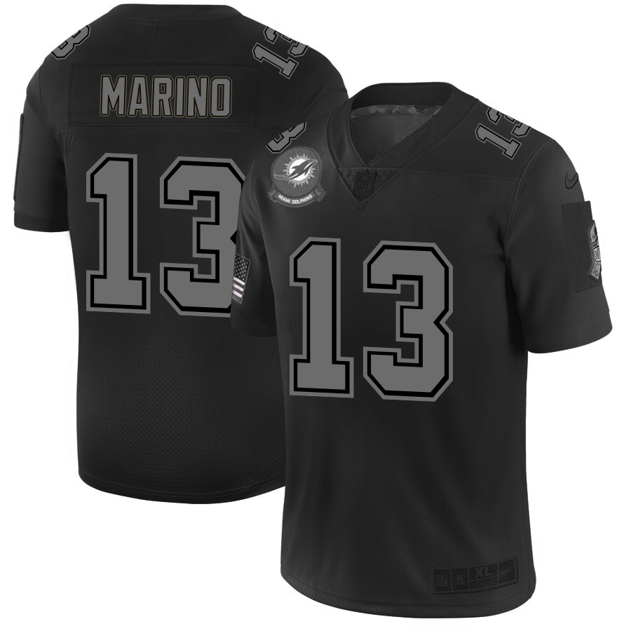 Miami Dolphins #13 Dan Marino Men Nike Black 2019 Salute to Service Limited Stitched NFL Jersey->miami dolphins->NFL Jersey